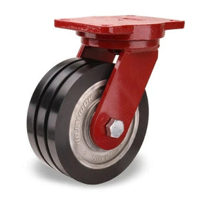 Hamilton 8" x 3" UltraGlide Triple Wheel Swivel Caster – 3/4" Ball Bearings