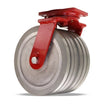 Hamilton 12" x 3" UltraGlide Dual Wheel Swivel Caster – 3/4" Ball Bearings | CasterHQ