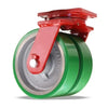 Hamilton Extra Heavy Duty Dual-Wheel Swivel Caster with 10" x 3" Duralast® Polyurethane (95A) on Cast Iron Wheels with 3/4" Sealed Precision Ball Bearings CasterHQ