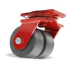 Hamilton Extra Heavy Duty Dual-Wheel Swivel Caster with 6" x 3" Nylast™ High Performance Cast Nylon Wheels with 3/4" Sealed Precision Ball Bearings - 7,000 lbs Capacity CasterHQ