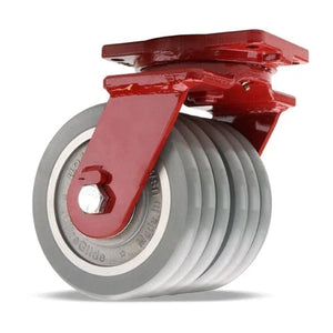 Hamilton 8" x 3" UltraGlide Dual Wheel Swivel Caster – 3/4" Ball Bearings