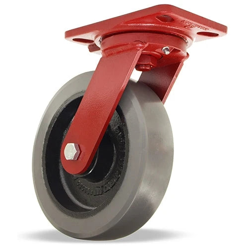 Hamilton S-EHS-AGV-8GB95 AGV Swivel Caster - 8" x 2" DuraGlide-AGV Polyurethane on Cast Iron - Heavy Service Duty with Sealed Bearings - Industry-Leading AGV Technology for E-Commerce Hamilton