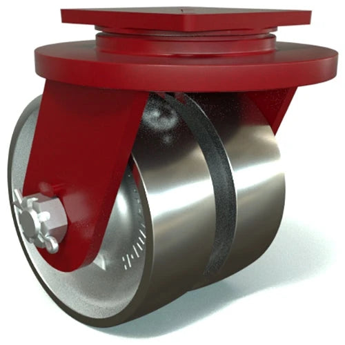 Hamilton Enhanced Maxi-Duty Swivel Caster with Dual 12" x 4" Forged Steel Wheels with 1 1/2" Precision Tapered Roller Bearing Hamilton