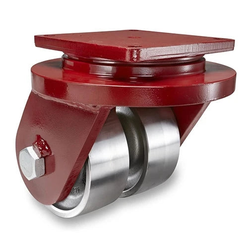 Hamilton Enhanced Maxi-Duty Swivel Caster with Dual 8" x 3" Forged Steel Wheels with 1 1/4" Precision Tapered Roller Bearing Hamilton
