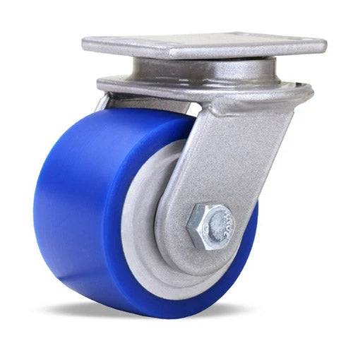 S-EN-35SPB Hamilton Endurance Swivel Caster - Durable 3 1/2" x 2" Ergo-Glide Polyurethane Wheel on Aluminum Core for Heavy-Duty Industrial Use Hamilton