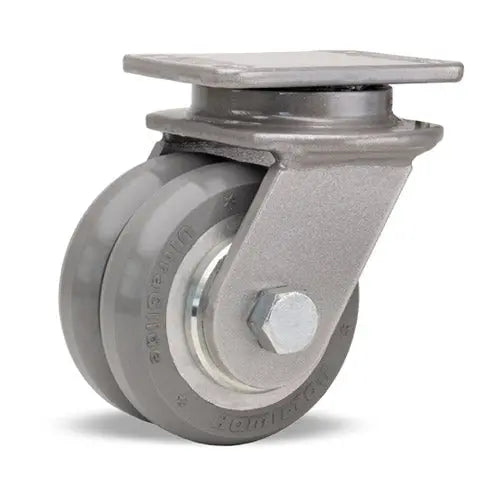 Hamilton Endurance Swivel Caster S-EN-35SWC95 - UltraGlide Twin Wheel with Grey Tread on Aluminum Core & 3/4" Sealed Precision Ball Bearings -  | CasterHQ