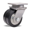 Hamilton Endurance Swivel Caster S-EN-35SWF70D | UltraGlide Twin Wheel & Grey Tread on Aluminum Core