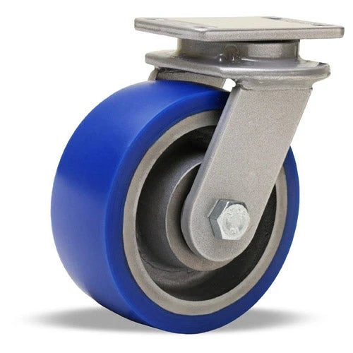 Hamilton Endurance Swivel Caster 5" x 2" with 1/2" Sealed Precision Ball Bearings | Ergo-Glide Polyurethane (85A) on Cast Iron Wheel | 840 lbs. Load Capacity | S-EN-5SPB Hamilton