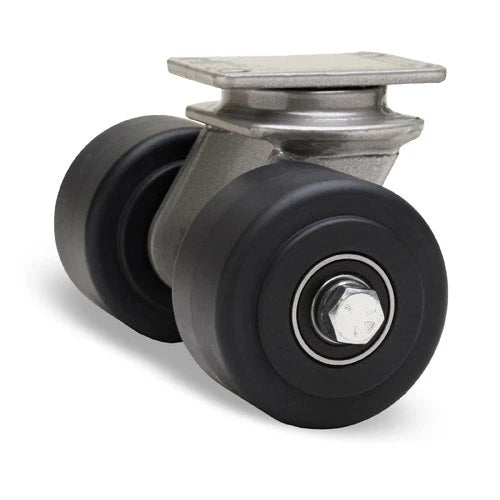 Hamilton S-EN2-35NYB Dual Wheel Swivel Caster: High-Performance Nylast Cast Nylon Wheels & Precision Ball Bearings Hamilton