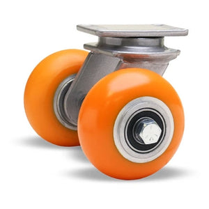 Hamilton S-EN2-42EMB 4" x 2" Polyurethane Dual Wheel Swivel Caster – 900 lb