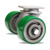Hamilton S-EN2-4DB Dual Wheel Swivel Caster - 4x2" Duralast Polyurethane on Cast Iron - Heavy-Duty with Sealed Precision Bearings Hamilton
