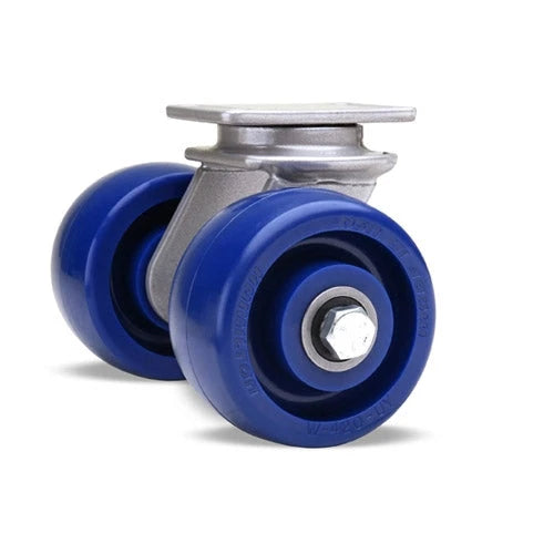 Hamilton Endurance 1000 lbs. Load Capacity Dual Wheel Swivel Caster - (2) 4" x 2" Unilast Solid Poly Wheels with 1/2" Sealed Precision Ball Bearing Hamilton