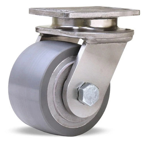 Hamilton Endurance Stainless Steel Swivel Caster 3 1/2" - DuraGlide Polyurethane on Aluminum Wheel - Sealed Precision Ball Bearings Hamilton