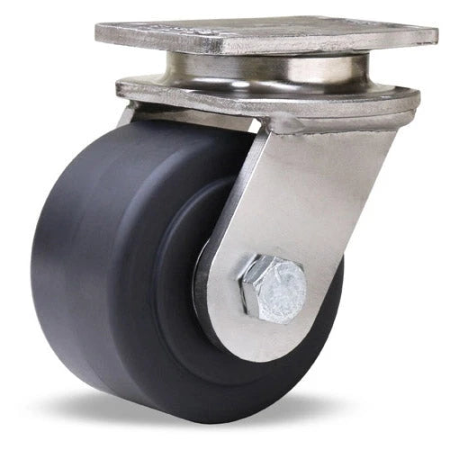 S-ENS-35NYSB Hamilton Swivel Caster - 3.5" Nylast Nylon Wheel with Stainless Steel Bearings Hamilton