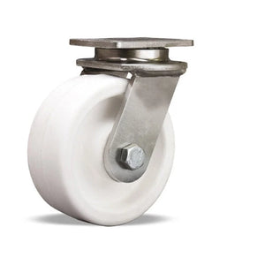 Hamilton S-ENS-5AZ 5" x 2" Aqualite Swivel Stainless Caster – 3/4" Delrin