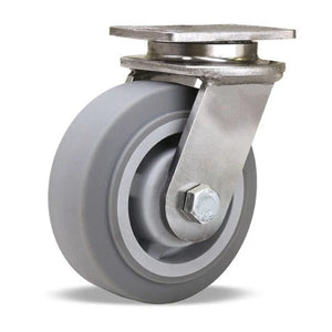 Hamilton S-ENS-5TEZ 5" x 2" Versa-Tech Swivel Stainless Caster – 3/4" Delrin