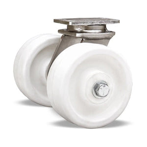 Hamilton S-ENS2-5AZ 5"x2" Aqualite Dual Wheel Stainless Swivel Caster – 750 lb