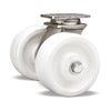 Hamilton 750 lbs Load Capacity Stainless Steel Swivel Caster - Dual Wheel 5"x2" Aqualite with 3/4" Delrin Bearing - S-ENS2-5AZ Endurance Hamilton