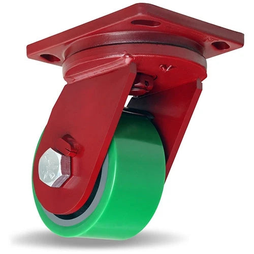 Hamilton Enhanced Precision Super Duty Swivel Caster featuring HPI Swivel Technology with 6" x 3" Duralast Polyurethane (95A) on Cast Iron Wheel with 1" Sealed Precision Ball Bearings Hamilton