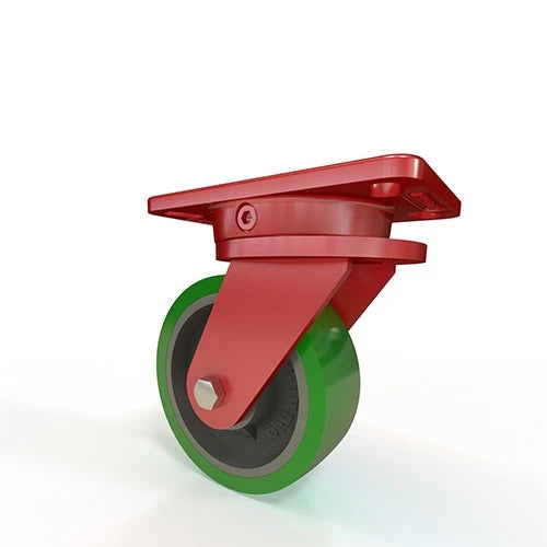 Hamilton Ergo-X2 Swivel Caster S-ERGO-6DB – 6" x 2" Duralast Polyurethane Wheel on Cast Iron – 1/2" Precision Ball Bearings – Premium Industrial Mobility Solution CasterHQ