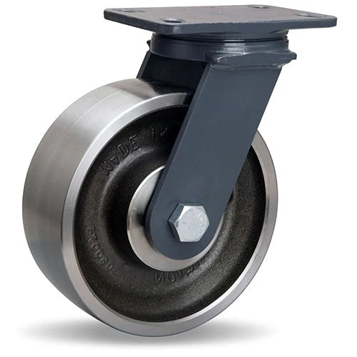 Hamilton Extended Service Swivel Caster with 8" x 3" Forged Steel Wheel with 3/4" Sealed Precision Ball Bearings Hamilton