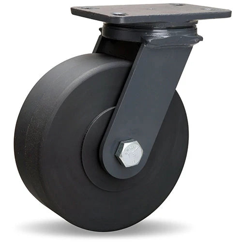 Hamilton Extended Service Swivel Caster with 8" x 3" Nylast High Performance Cast Nylon Wheel with 3/4" Sealed Precision Ball Bearings Hamilton