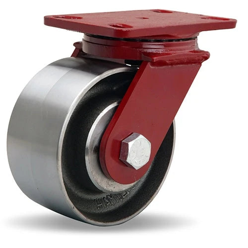 Hamilton ForgeMaster Swivel Caster with 6" x 3" Forged Steel Wheel with 3/4" Sealed Precision Ball Bearings Hamilton