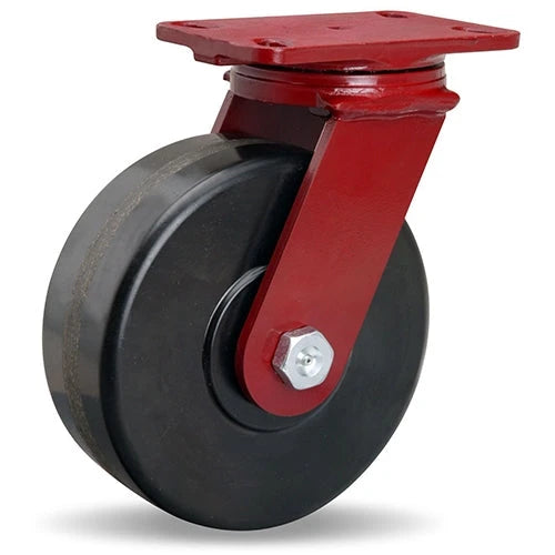 Hamilton ForgeMaster Swivel Caster with 8" x 3" Plastex Phenolic Wheel with 1" Straight Roller Bearing Hamilton