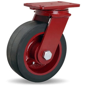 Hamilton S-FM-83RH 8" x 3" Mold-On Rubber Swivel Caster – 840 lb