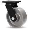 Hamilton 8" x 3" High Heat Kingpinless FMK Series Swivel Caster - 2080 lbs. Capacity @ 550° F, 1040 lbs. @ 750° F - Metal Wheel with 3/4" Stainless Steel Ball Bearings - Maintenance-Free Hamilton