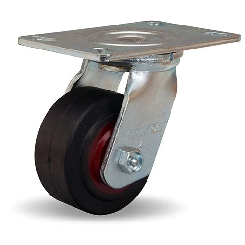 Hamilton S-GS-4R General Service Swivel Caster - 4x2" Mold-On Rubber on Cast Iron Wheel with Roller Bearing for Commercial Use Hamilton
