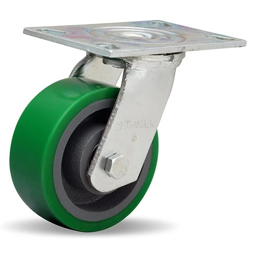 Hamilton S-GS-5DB General Service Swivel Caster - 5x2" Duralast Polyurethane Wheel, Precision Bearings for Robust Industrial Use Hamilton