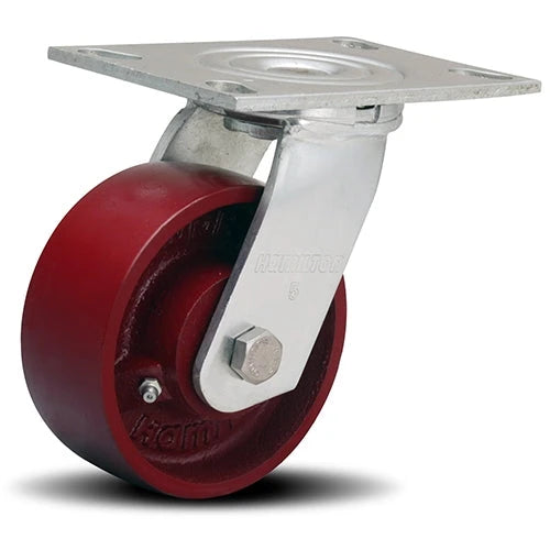Hamilton S-GS-5MB Swivel Caster - 5x2 Inch Metal Wheel with Precision Ball Bearing for General Service Hamilton