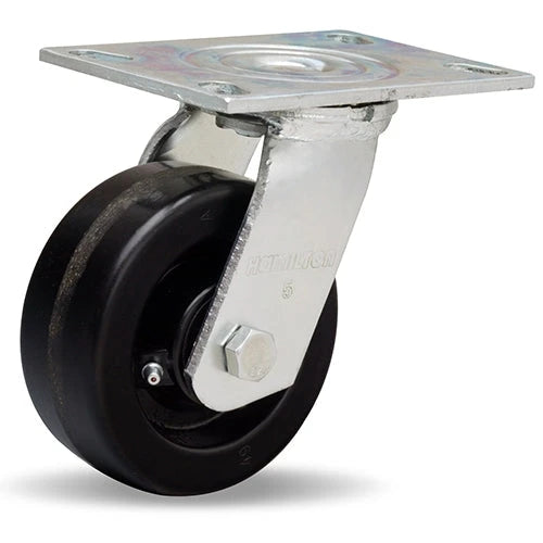Hamilton S-GS-5P General Service Swivel Caster - 5x2 Inch Plastex Phenolic Wheel with Robust Roller Bearings for Industrial Use Hamilton