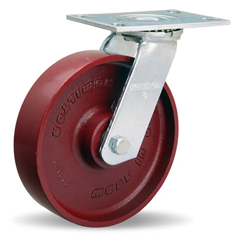 Hamilton S-GS-8MB General Service Swivel Caster - Durable 8" x 2" Metal Wheel with Precision Ball Bearing for Industrial Use Hamilton