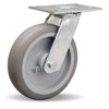 Hamilton S-GS-8TE General Service Swivel Caster - 8" x 2" Versa-Tech Rubber on Polyolefin Wheel with Roller Bearing Hamilton