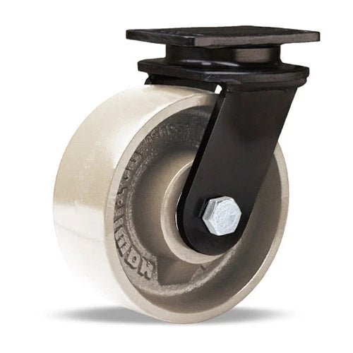 Hamilton S-HEN-5HMB High Heat Kingpinless Swivel Caster - 5" Metal Wheel, 750°F Heat Resistant with Precision Bearings Hamilton