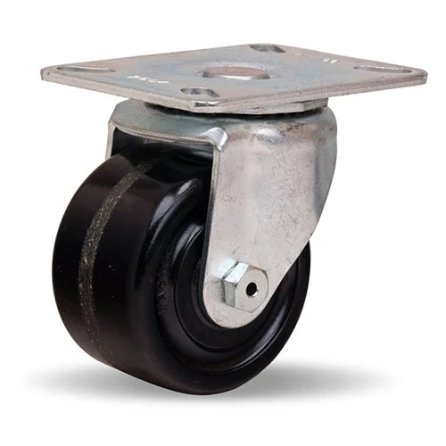 Hamilton S-HL-3P Hi-Lo Swivel Caster, 450 lbs Load Capacity - 3x1.75 Inch Plastex Phenolic Wheel, 3/8 Inch Straight Roller Bearing Hamilton