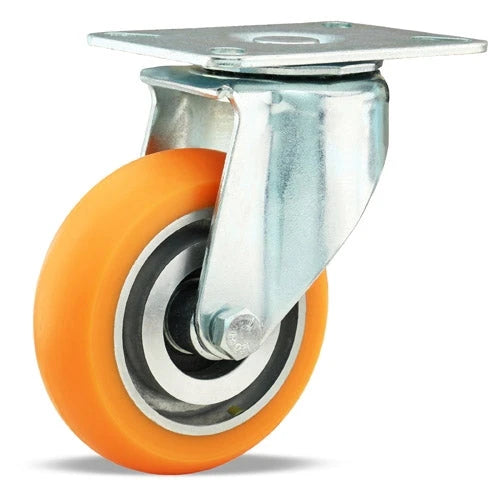 Hamilton S-HL-4EMB Hi-Lo Swivel Caster - 4-inch Ergo-Tech Donut Tread Polyurethane Wheel, 400 lbs Load Capacity, 3/8" Precision Ball Bearings, Aluminum Core Hamilton
