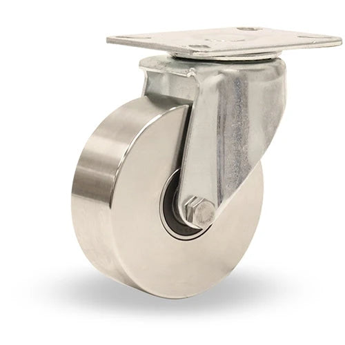 Hamilton S-HL-4HSB High Heat Swivel Caster – 4" Stainless Wheel, 550° F Rated with Precision Ball Bearings Hamilton
