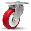 Hamilton Hi-Lo Swivel Caster, 300 lbs Capacity - 4-inch Poly-Tech Polyurethane Wheel, 1/2" Precision Ball Bearings - Durable 95A Polypropylene Wheel for Industrial Use Hamilton