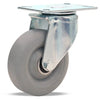 Hamilton Hi-Lo 4" Swivel Caster - 250 lbs Load Capacity, 1 3/8" Versa-Tech Gray Rubber Wheel with 1/2" Precision Ball Bearings - S-HL-4TE Hamilton
