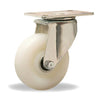 Hamilton S-HL-4WN 350 lbs Capacity Hi-Lo Swivel Caster - 4x1.25 Inch White Nylon Wheel, 3/8 Inch Ball Bearing Hamilton