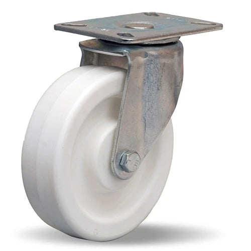 Hamilton S-HL-5A Hi-Lo Swivel Caster - 450 lbs Load Capacity, 5x1.5 Inch Aqualite Polyolefin Wheel, 5/8 Inch Plain Bore Hamilton