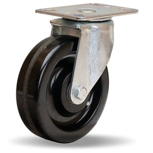 Hamilton S-HL-5P Hi-Lo Swivel Caster - 5 Inch Plastex Phenolic Wheel, 450 lbs Load Capacity, 5/8" Straight Roller Bearing Hamilton
