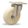 Hamilton S-HL-5WN Hi-Lo Swivel Caster, 5-Inch White Nylon Wheel, 400 lbs Load Capacity, 3/8-Inch Ball Bearing - Durable Industrial Casters Hamilton