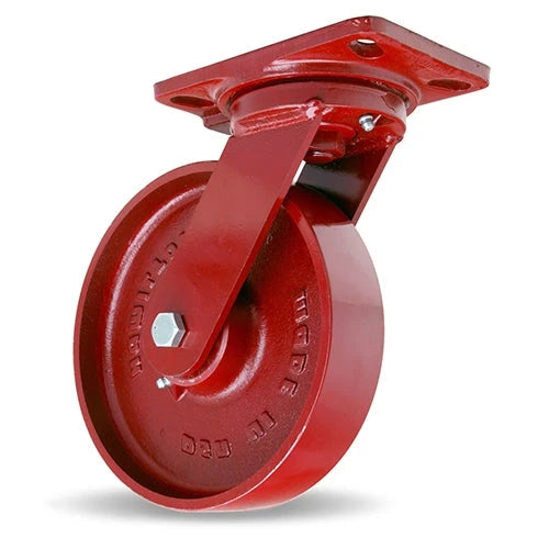 Hamilton Heavy Service Swivel Caster with 8" x 2" Metal Wheel with 1/2" Sealed Precision Ball Bearing Hamilton