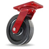 Hamilton Heavy Service Swivel Caster with 8" x 2" Plastex Phenolic Wheel with 3/4" Straight Roller Bearing Hamilton