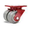 Hamilton 1700 lbs. Heavy Duty Dual-Wheel Swivel Caster - 4"x2" UltraGlide 24/7 AGV Polyurethane on Aluminum - 1/2" Sealed Precision Bearings Hamilton
