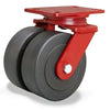 Hamilton Heavy Service Dual-Wheel Swivel Caster with 6" x 2" Nylast™ High Performance Cast Nylon Wheels with 1/2" Sealed Precision Ball Bearings - 3,000 lbs Capacity CasterHQ